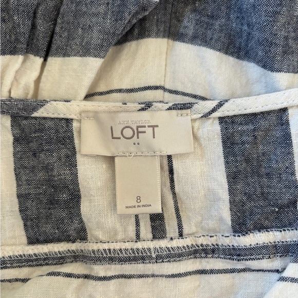 LOFT Striped Linen Blend Dress - Picture 5 of 5